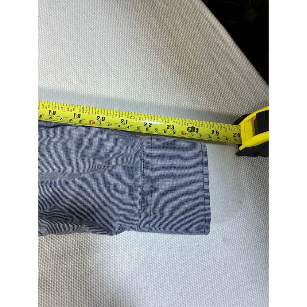 UNTUCKit Shirt Mens Medium Blue Micro Stripe Long Sleeve Button Down Cotton - Picture 7 of 7
